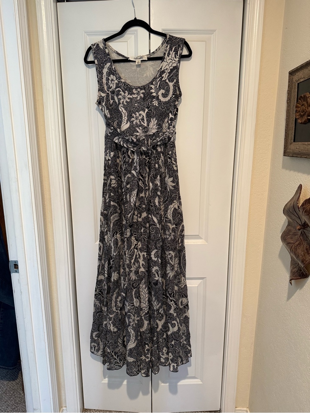 Diane Von Furstenberg Serret Black Pleat Maxi